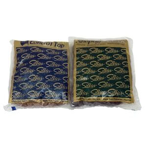 VTG Silkies Pantyhose Beige Grey Control Top Shapely Perfection Lot 2 Medium